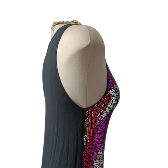 H&M Kids silver purple black sequins midi dress size 14 - Picture 7 of 9